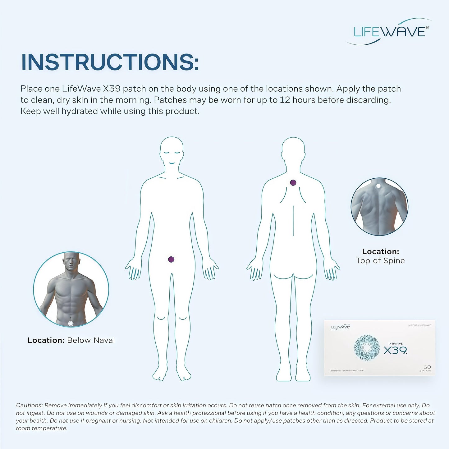 LifeWave X39 Patches - Supports Improvements of Strength and Stamina - Supports Improved Exercise Performance - No Drugs or Stimulants - Innovative Patch Technology for Enhanced Wellness - 30 Patches